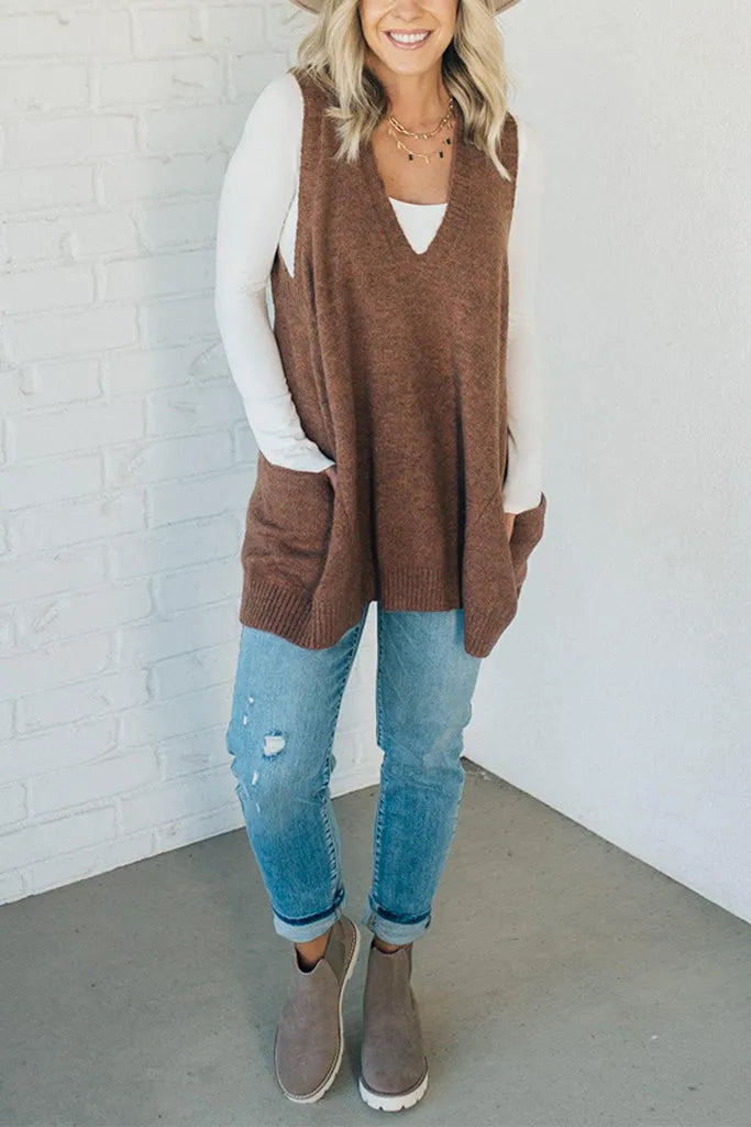 Cozy Pocket Sweater Vest