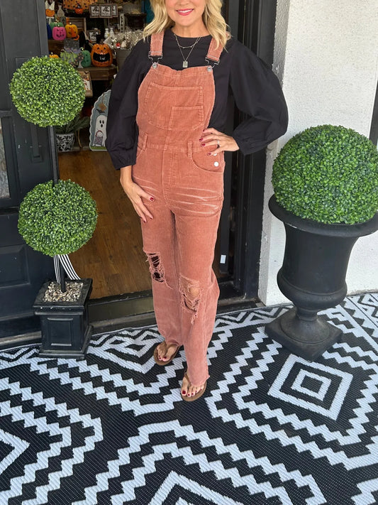 Women's Ripped Overalls Jumpsuit