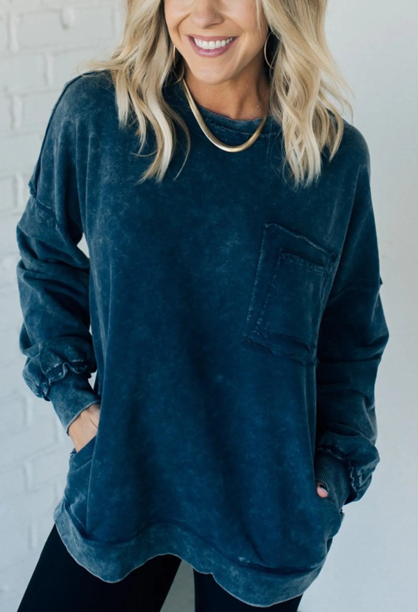🔥Terry Acid Wash Pullover