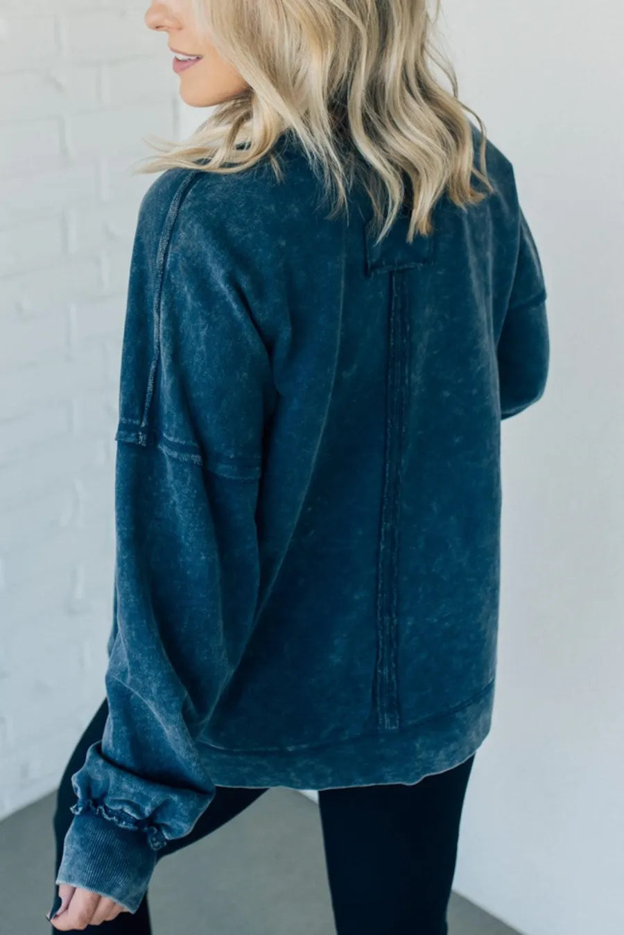 🔥Terry Acid Wash Pullover