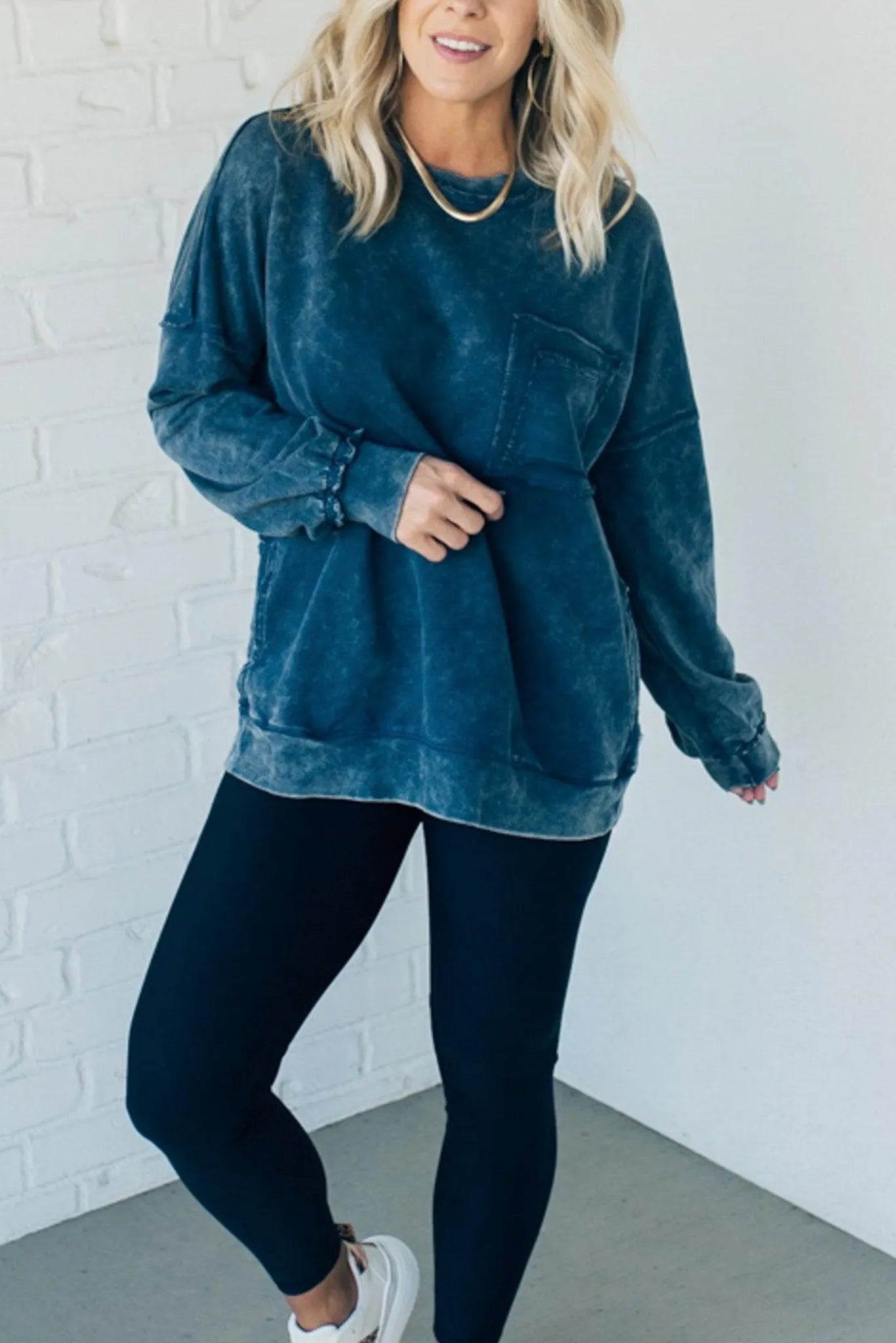 🔥Terry Acid Wash Pullover