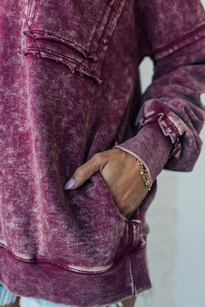🔥Terry Acid Wash Pullover