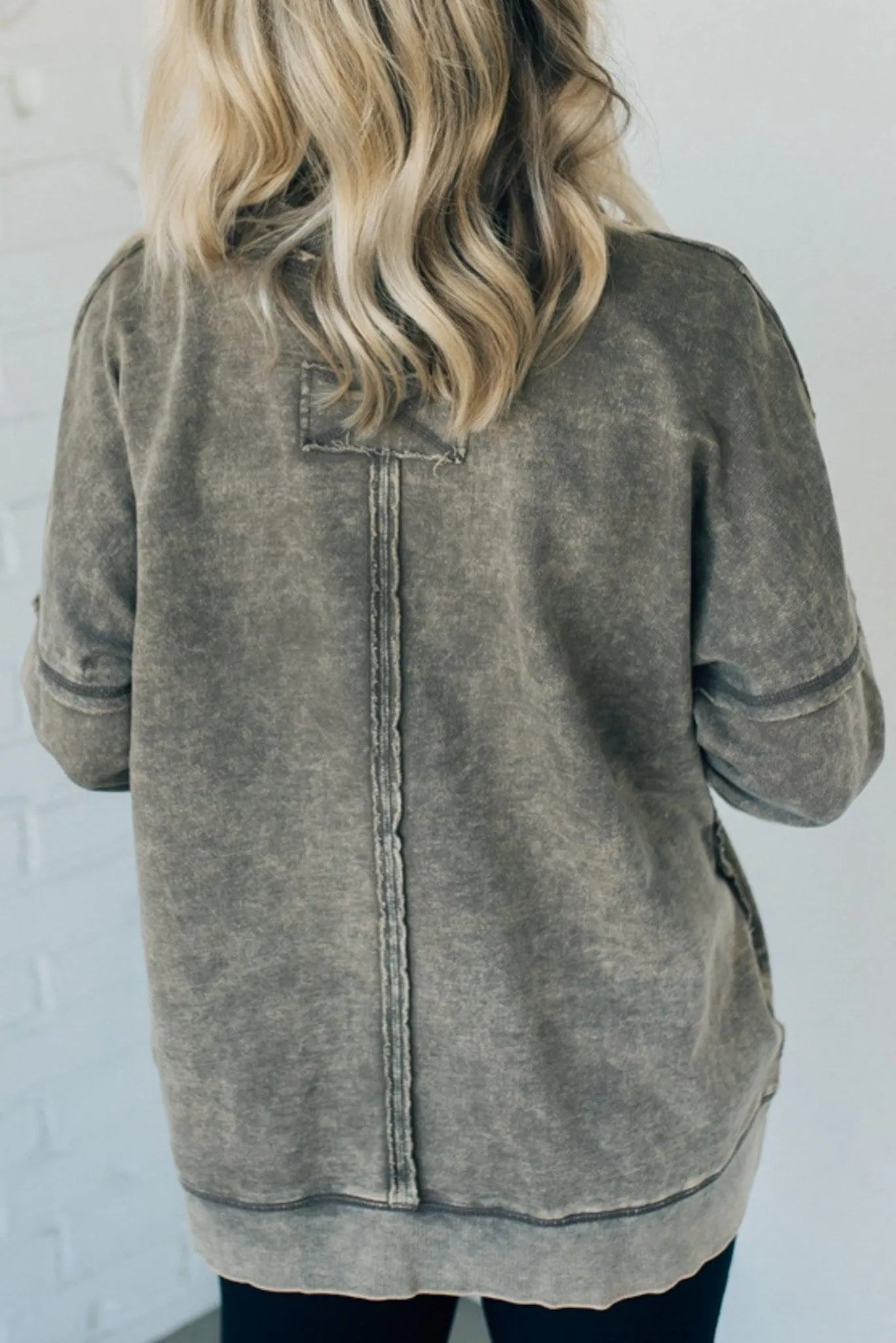 🔥Terry Acid Wash Pullover