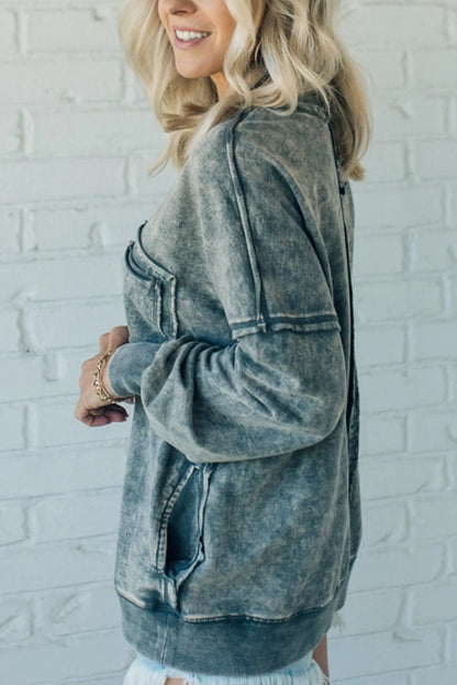 🔥Terry Acid Wash Pullover