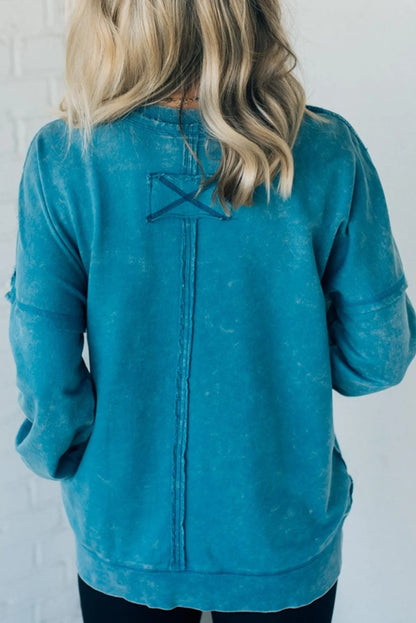 🔥Terry Acid Wash Pullover