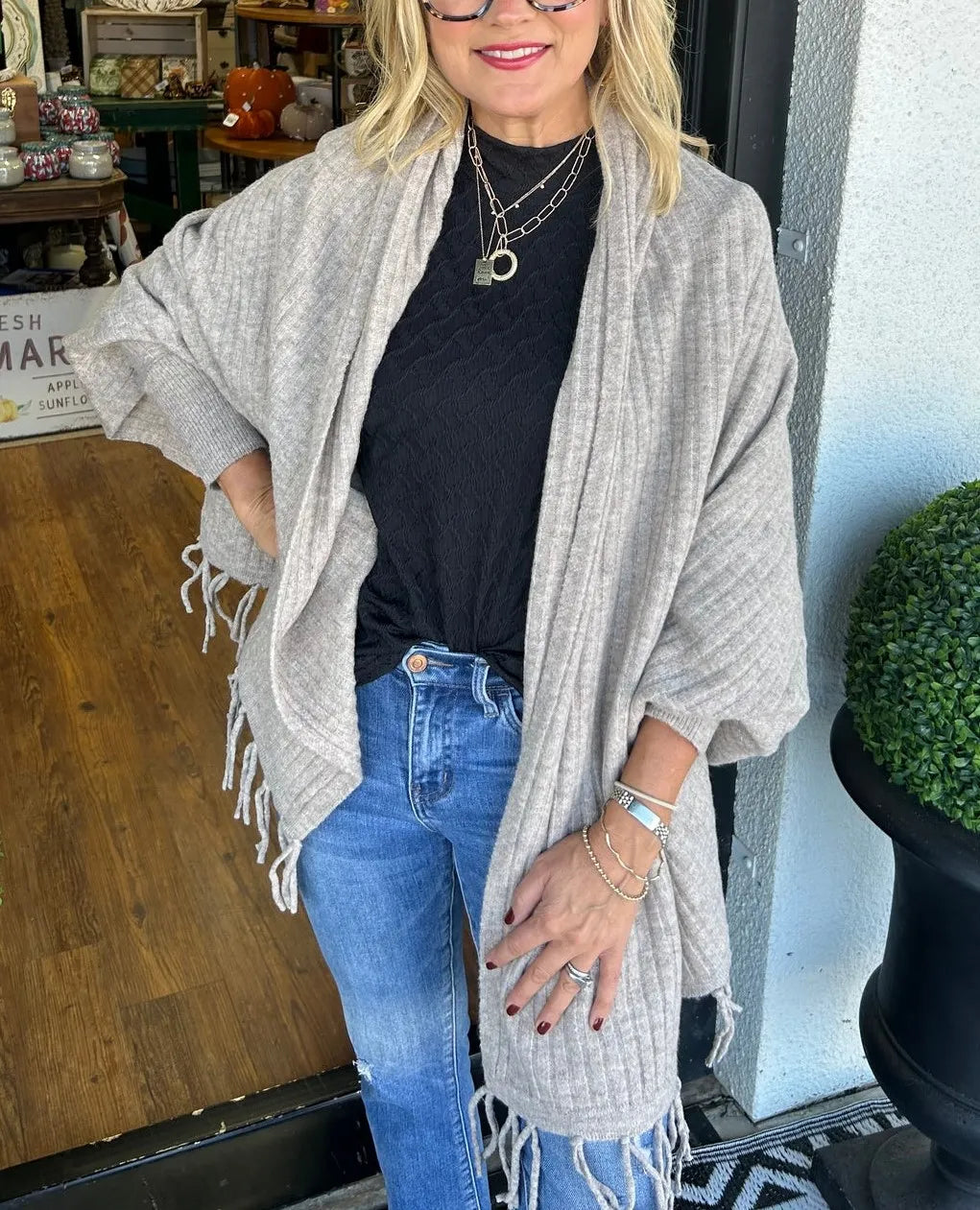 Women's Tassel Cardigan Wrap