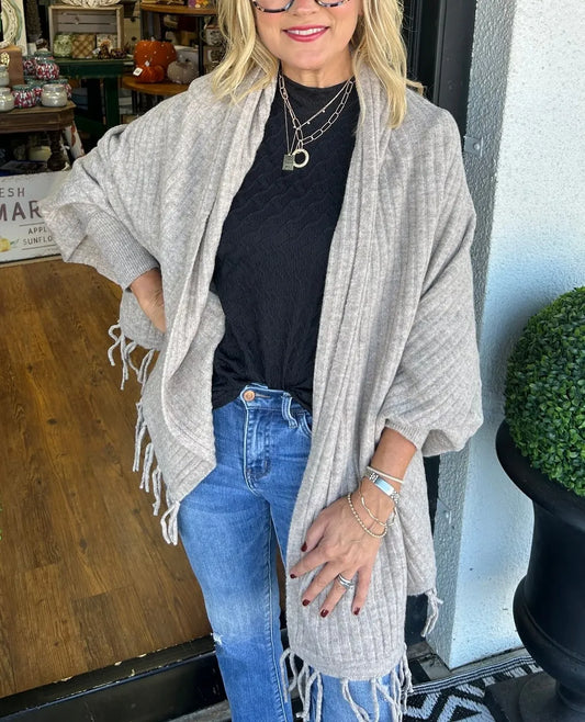 Women's Tassel Cardigan Wrap