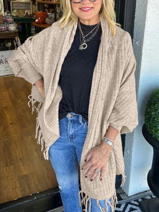 Women's Tassel Cardigan Wrap